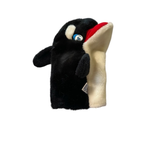 Vintage Sea World Shamu Orca Hand Puppet - Black and White - Picture 1 of 3